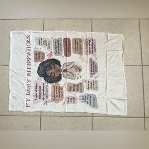 Baby blanket  26”x39” My Daily Affirmations